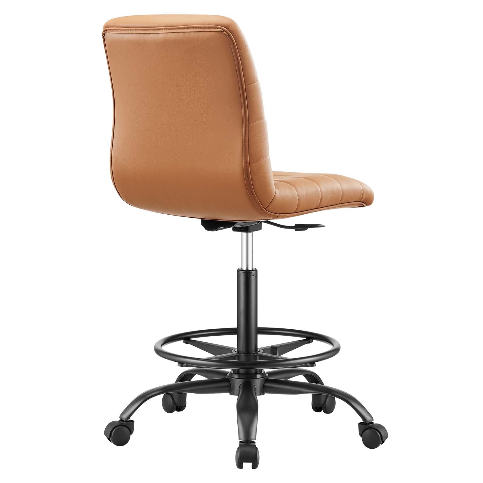 Ripple Armless Vegan Leather Drafting Chair By Modway - EEI-4978 | Office Chairs | Modishstore - 11