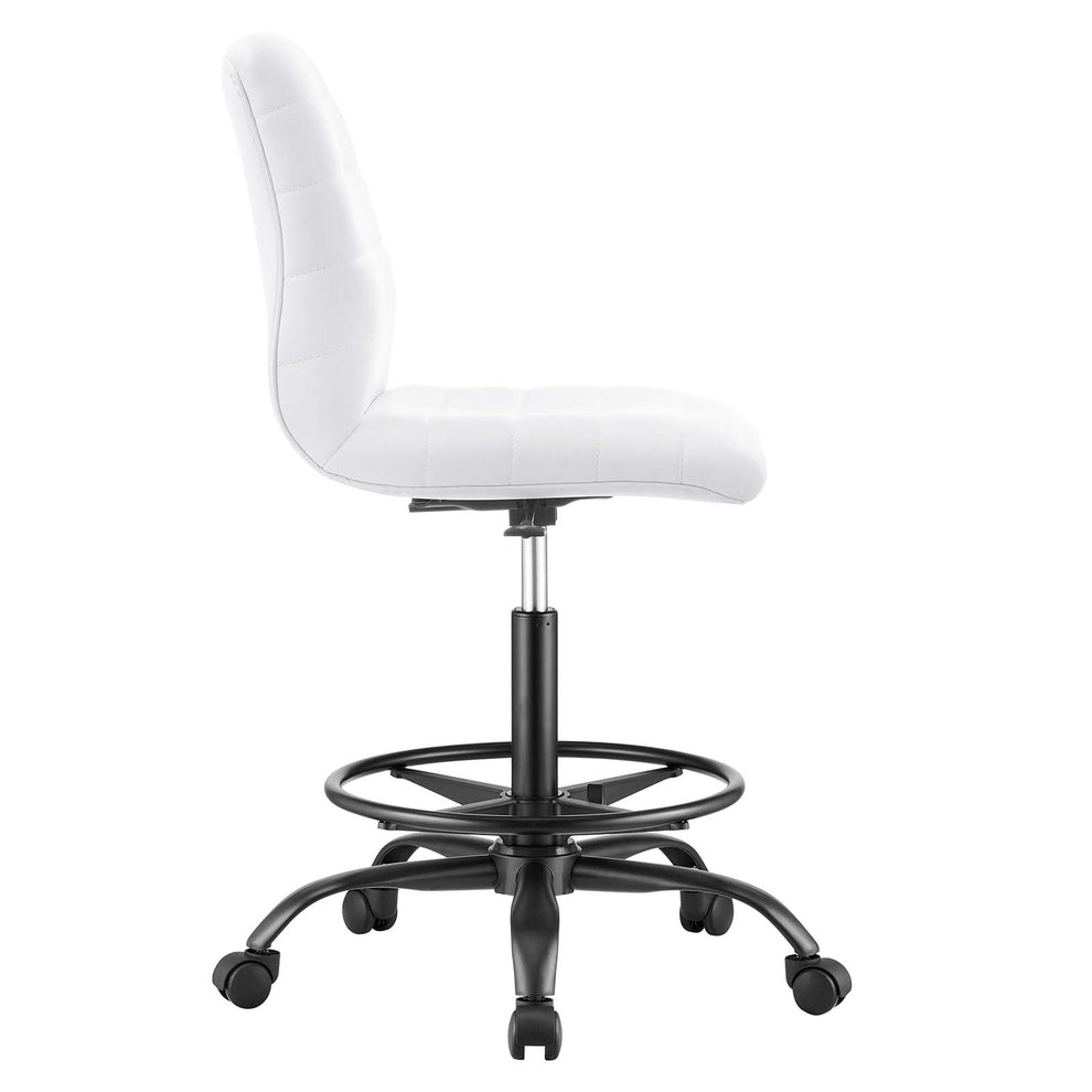 Ripple Armless Vegan Leather Drafting Chair By Modway - EEI-4978 | Office Chairs | Modishstore - 18