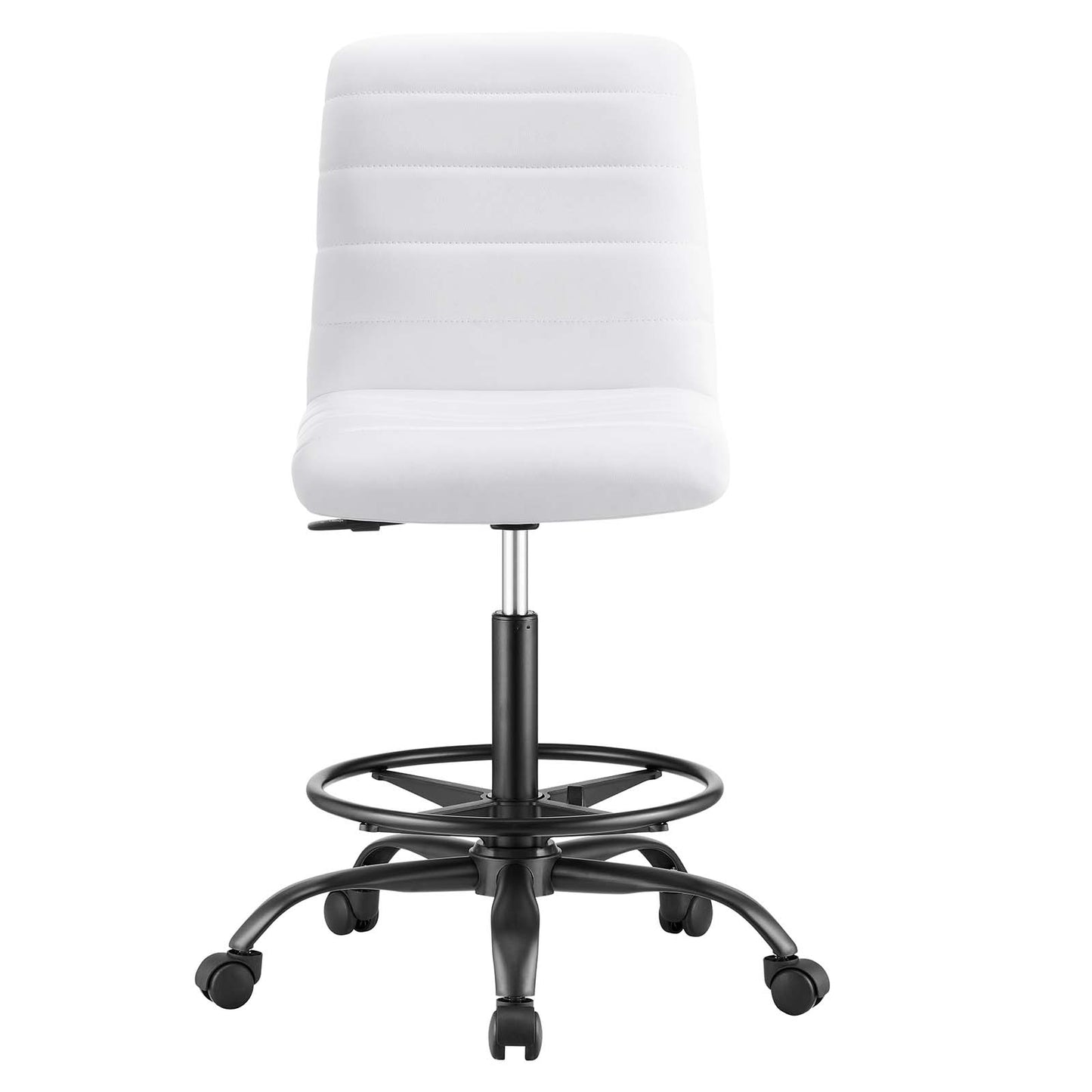 Ripple Armless Vegan Leather Drafting Chair By Modway - EEI-4978 | Office Chairs | Modishstore - 20