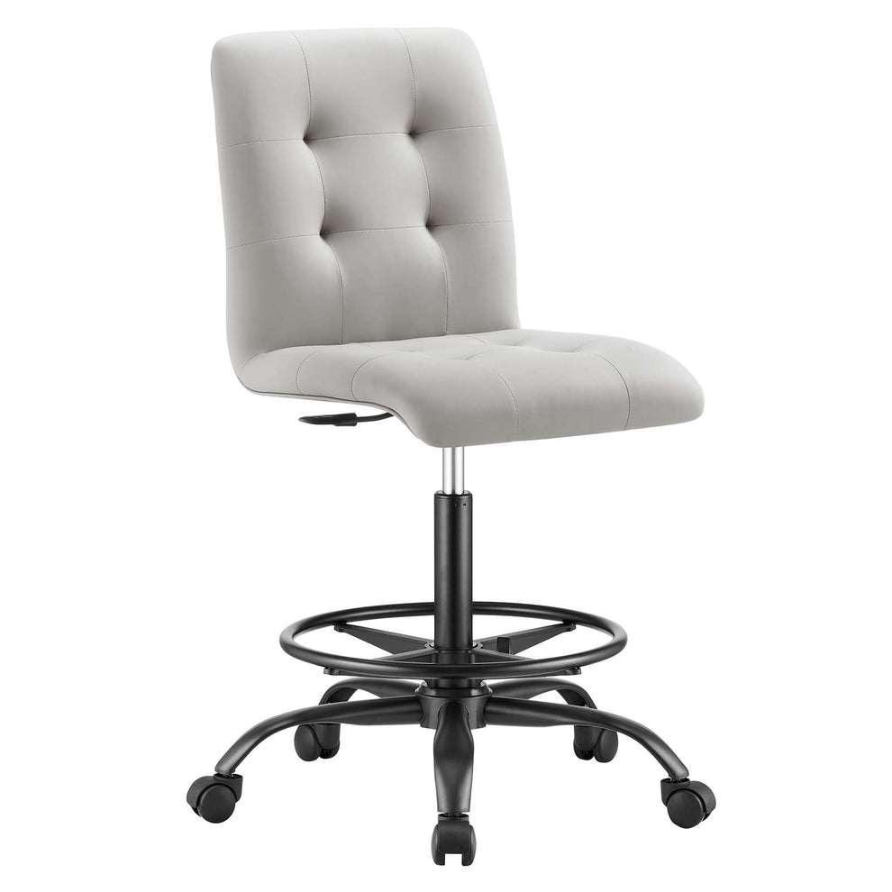 Prim Armless Vegan Leather Drafting Chair By Modway - EEI-4979 | Office Chairs | Modishstore - 2