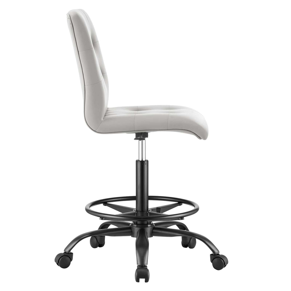 Prim Armless Vegan Leather Drafting Chair By Modway - EEI-4979 | Office Chairs | Modishstore - 3