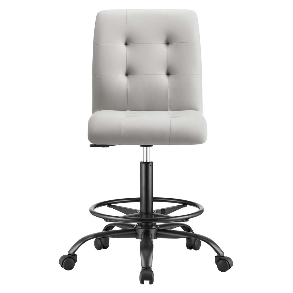 Prim Armless Vegan Leather Drafting Chair By Modway - EEI-4979 | Office Chairs | Modishstore - 5