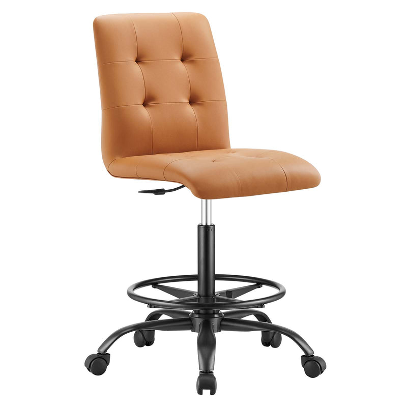 Prim Armless Vegan Leather Drafting Chair By Modway - EEI-4979 | Office Chairs | Modishstore - 9