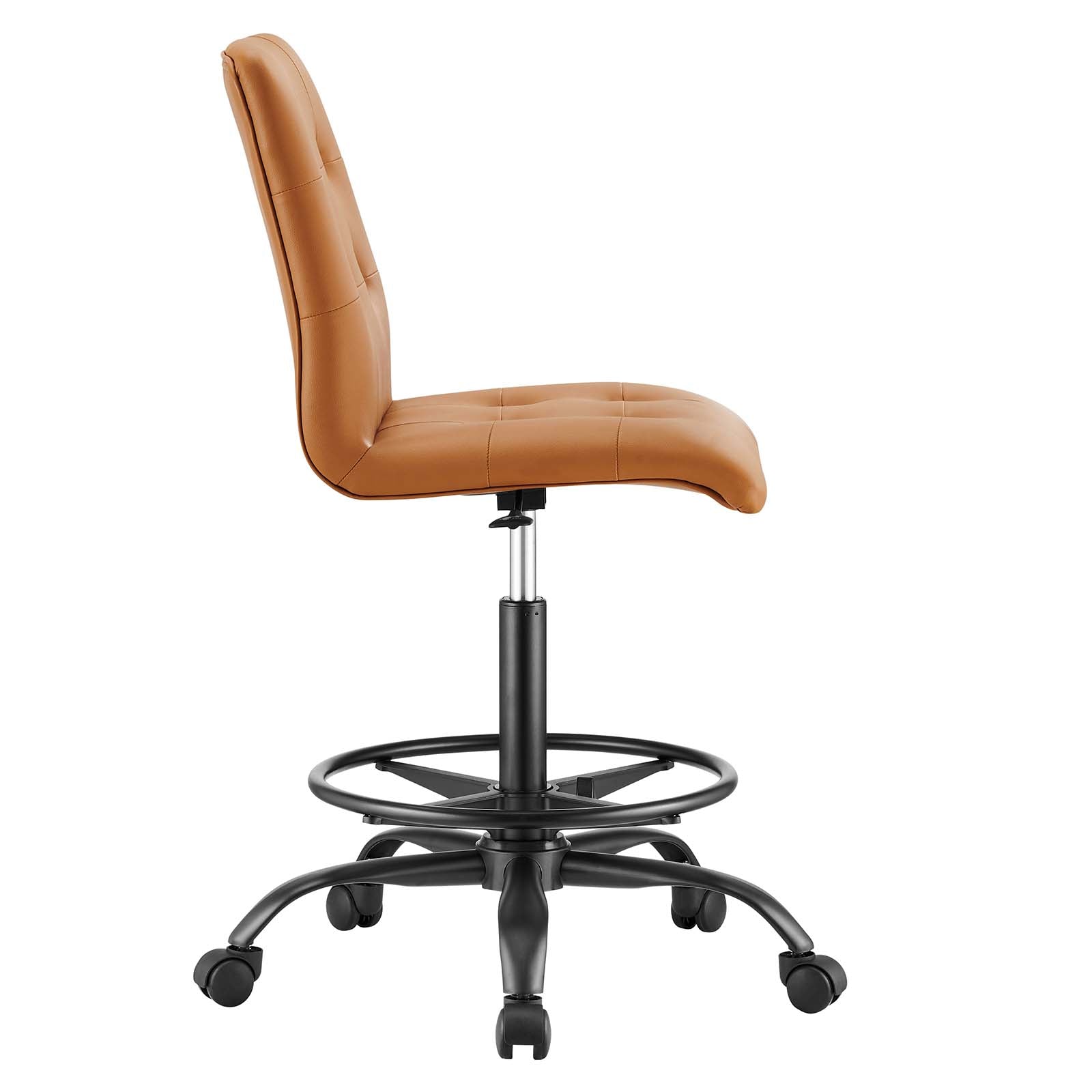Prim Armless Vegan Leather Drafting Chair By Modway - EEI-4979 | Office Chairs | Modishstore - 10