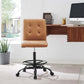 Prim Armless Vegan Leather Drafting Chair By Modway - EEI-4979 | Office Chairs | Modishstore - 16