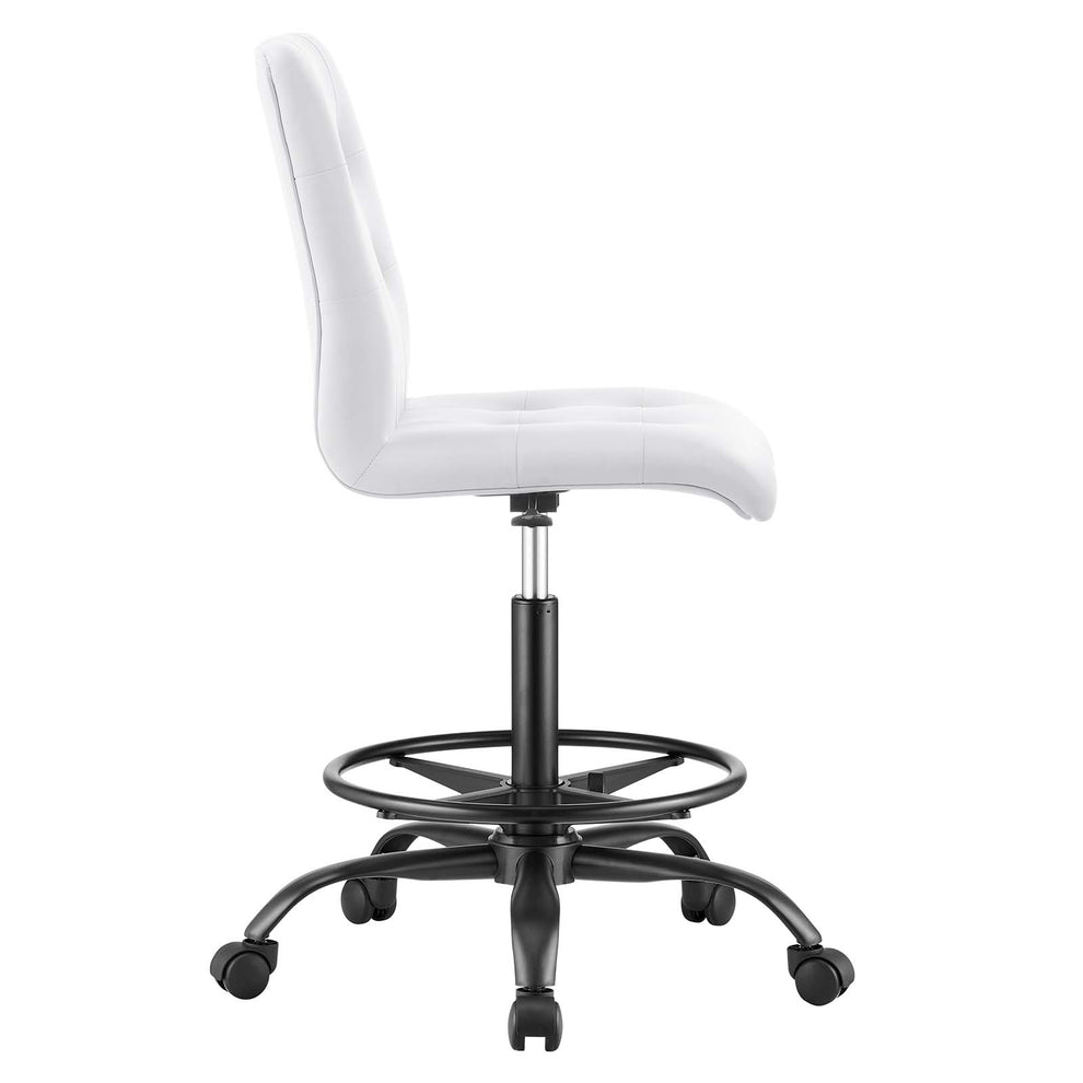 Prim Armless Vegan Leather Drafting Chair By Modway - EEI-4979 | Office Chairs | Modishstore - 18
