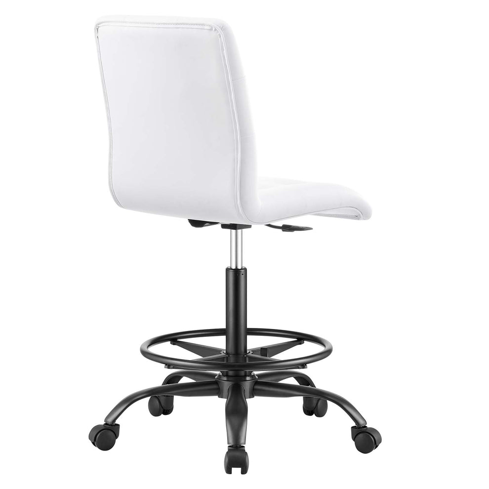 Prim Armless Vegan Leather Drafting Chair By Modway - EEI-4979 | Office Chairs | Modishstore - 19