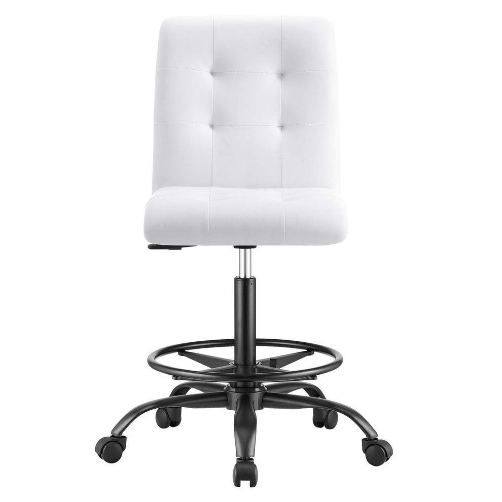Prim Armless Vegan Leather Drafting Chair By Modway - EEI-4979 | Office Chairs | Modishstore - 20
