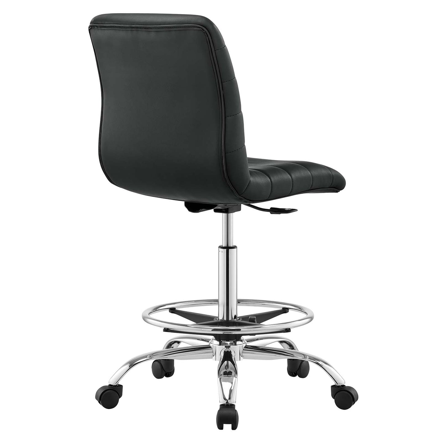 Ripple Armless Vegan Leather Drafting Chair By Modway - EEI-4980 | Office Chairs | Modishstore - 4
