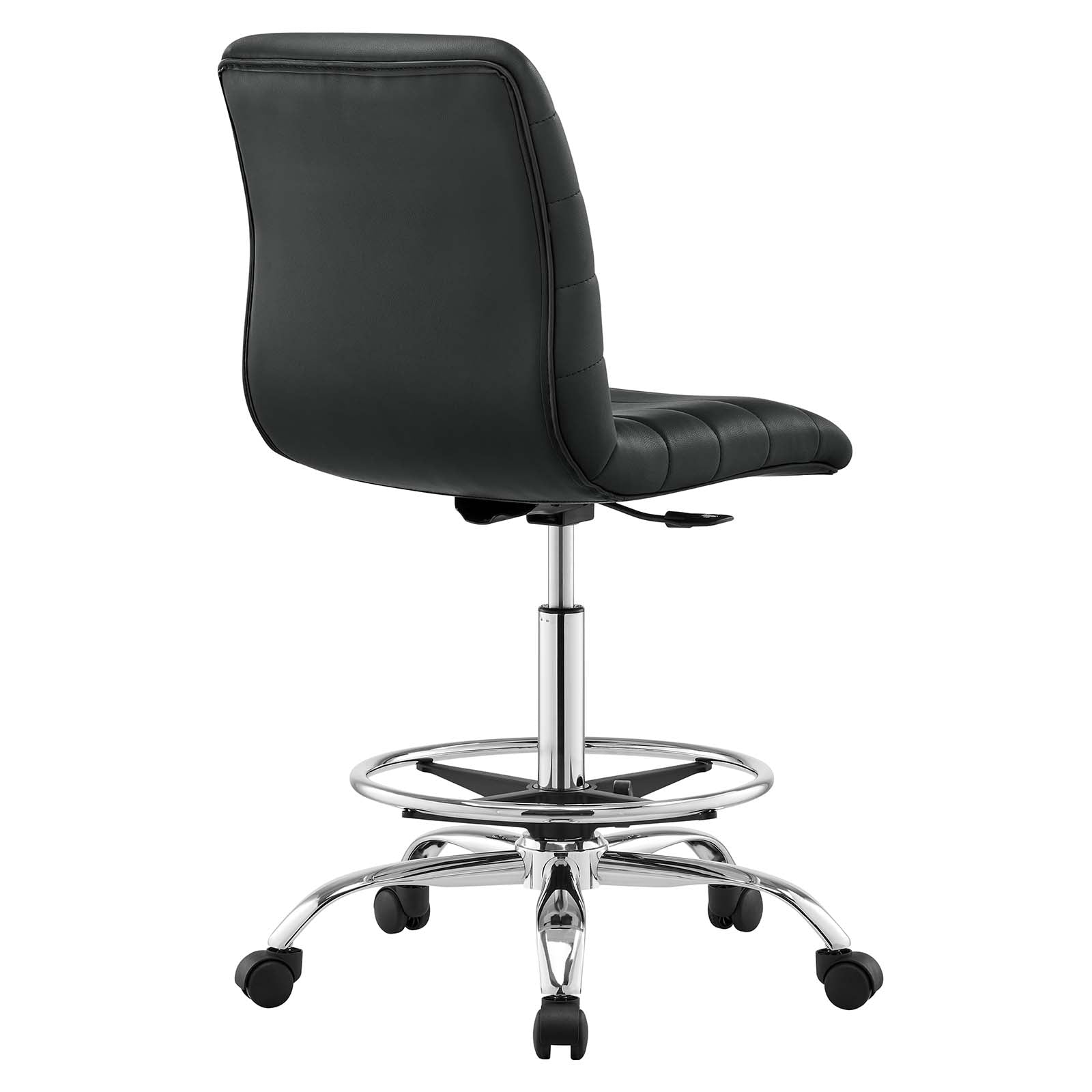 Ripple Armless Vegan Leather Drafting Chair By Modway - EEI-4980 | Office Chairs | Modishstore - 4