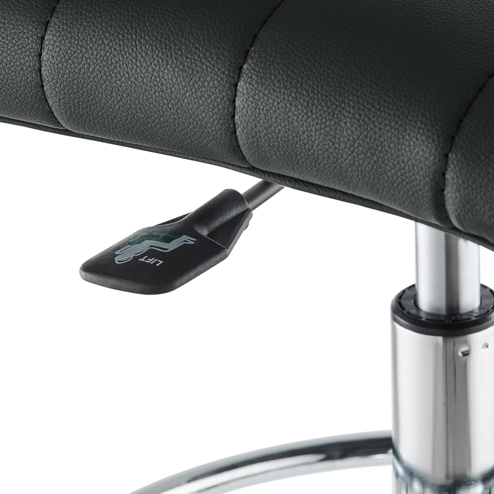 Ripple Armless Vegan Leather Drafting Chair By Modway - EEI-4980 | Office Chairs | Modishstore - 6