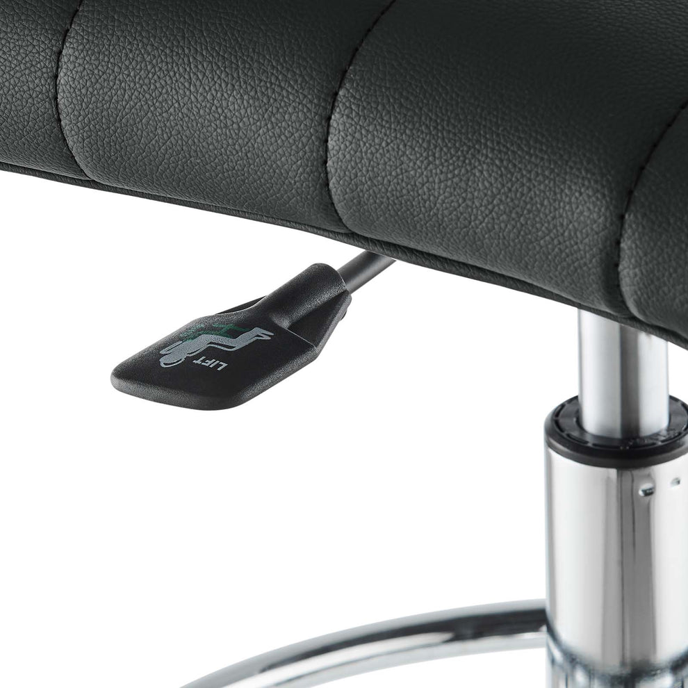 Ripple Armless Vegan Leather Drafting Chair By Modway - EEI-4980 | Office Chairs | Modishstore - 6