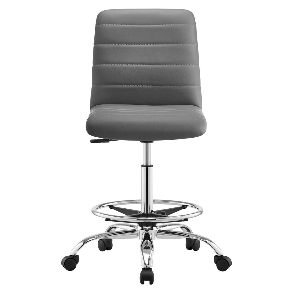 Ripple Armless Vegan Leather Drafting Chair By Modway - EEI-4980 | Office Chairs | Modishstore - 12