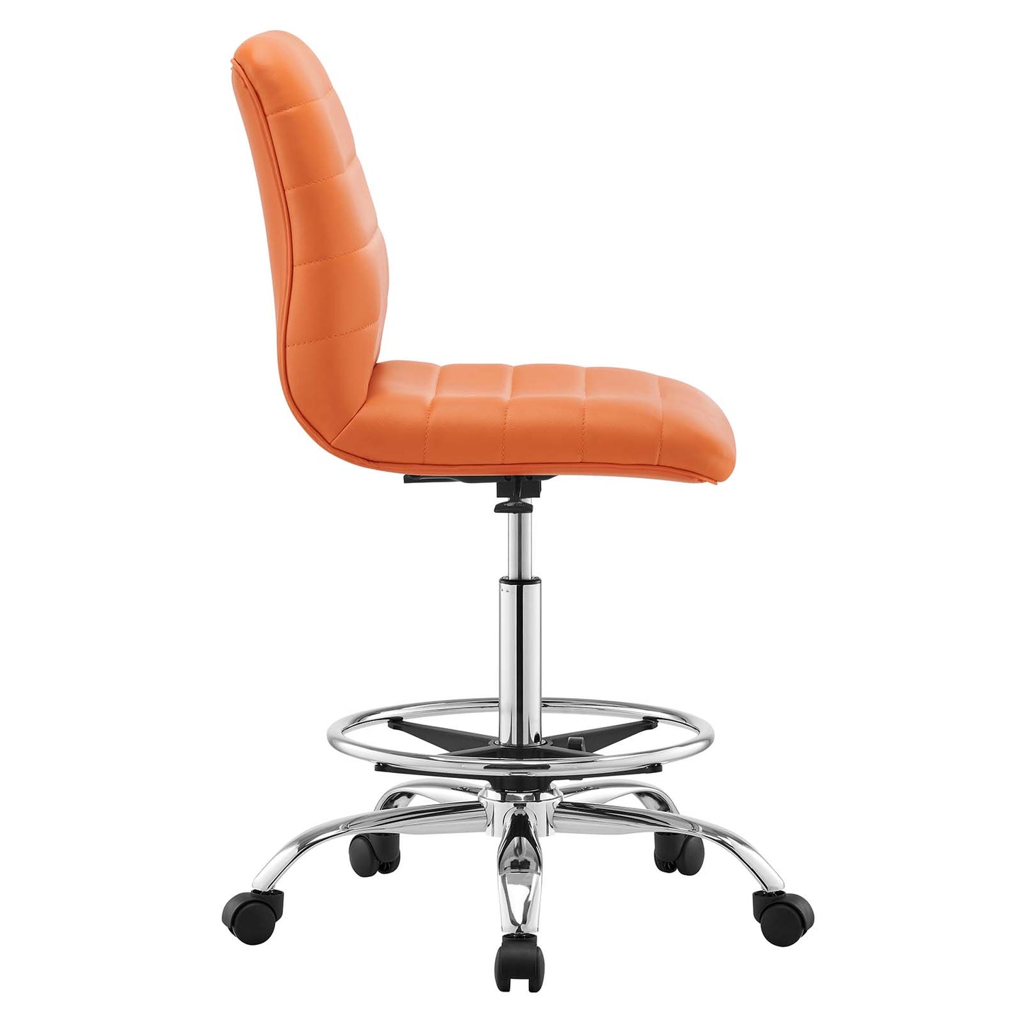 Ripple Armless Vegan Leather Drafting Chair By Modway - EEI-4980 | Office Chairs | Modishstore - 18