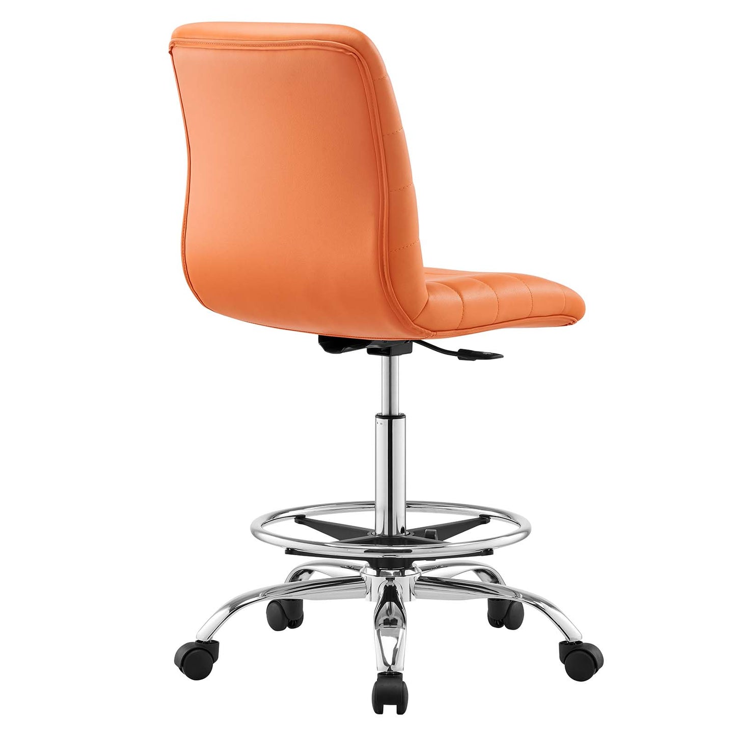 Ripple Armless Vegan Leather Drafting Chair By Modway - EEI-4980 | Office Chairs | Modishstore - 19