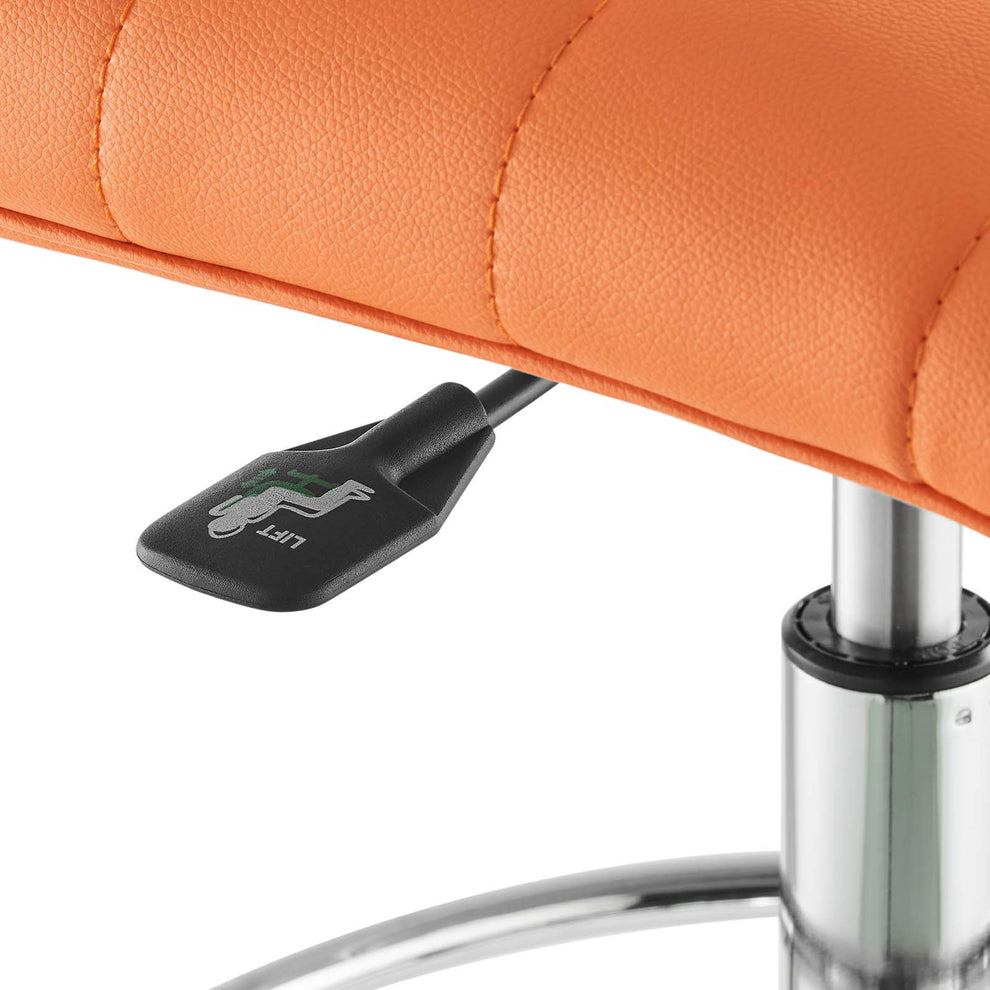 Ripple Armless Vegan Leather Drafting Chair By Modway - EEI-4980 | Office Chairs | Modishstore - 21