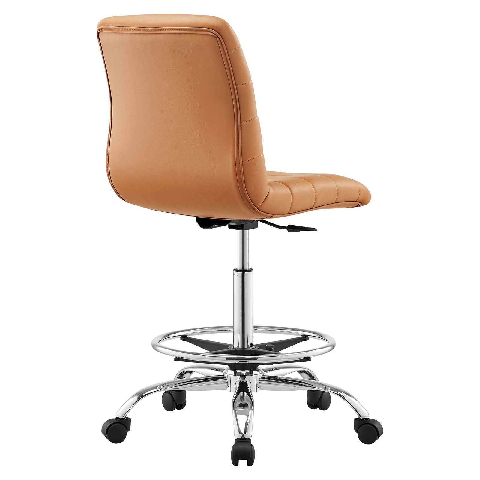 Ripple Armless Vegan Leather Drafting Chair By Modway - EEI-4980 | Office Chairs | Modishstore - 27