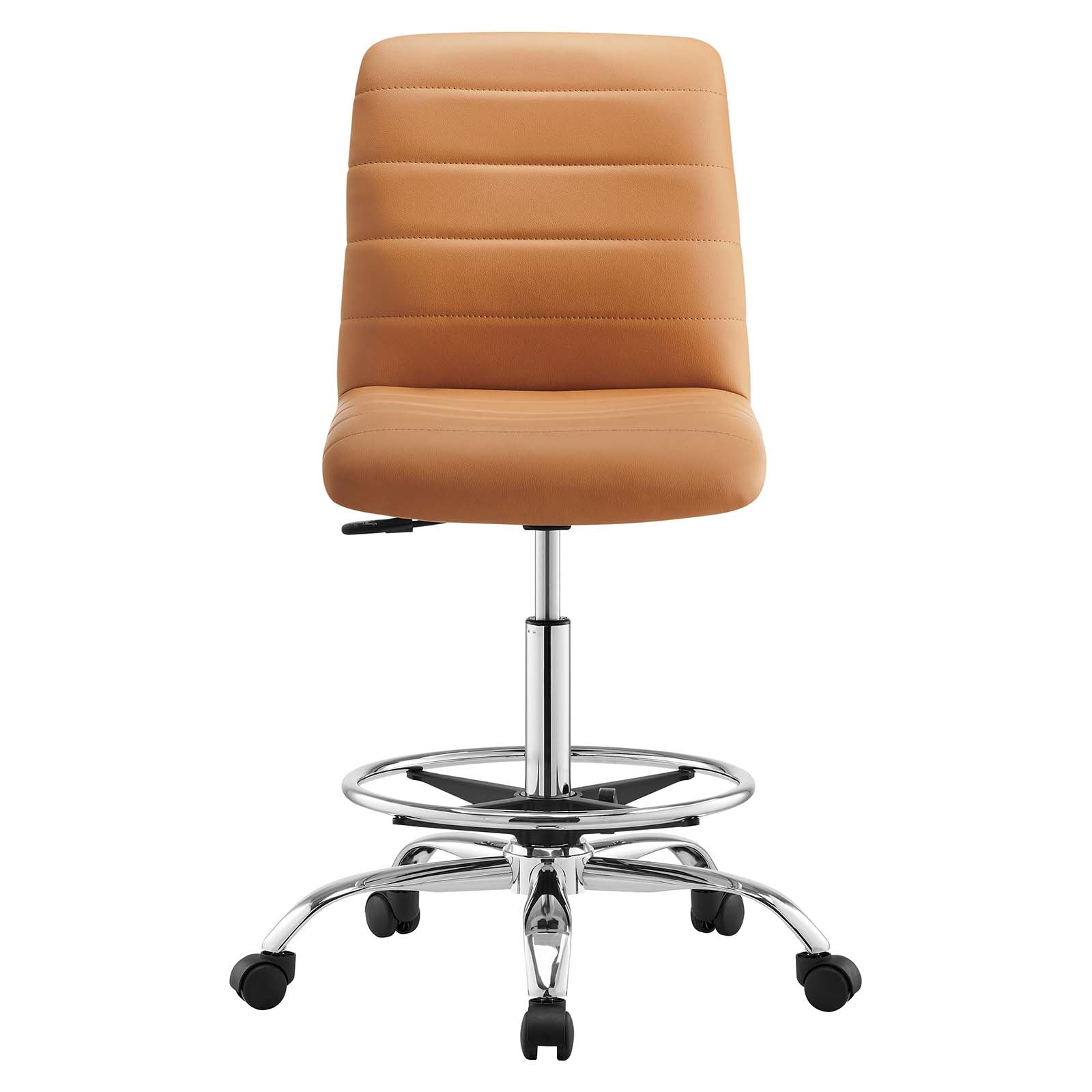 Ripple Armless Vegan Leather Drafting Chair By Modway - EEI-4980 | Office Chairs | Modishstore - 28