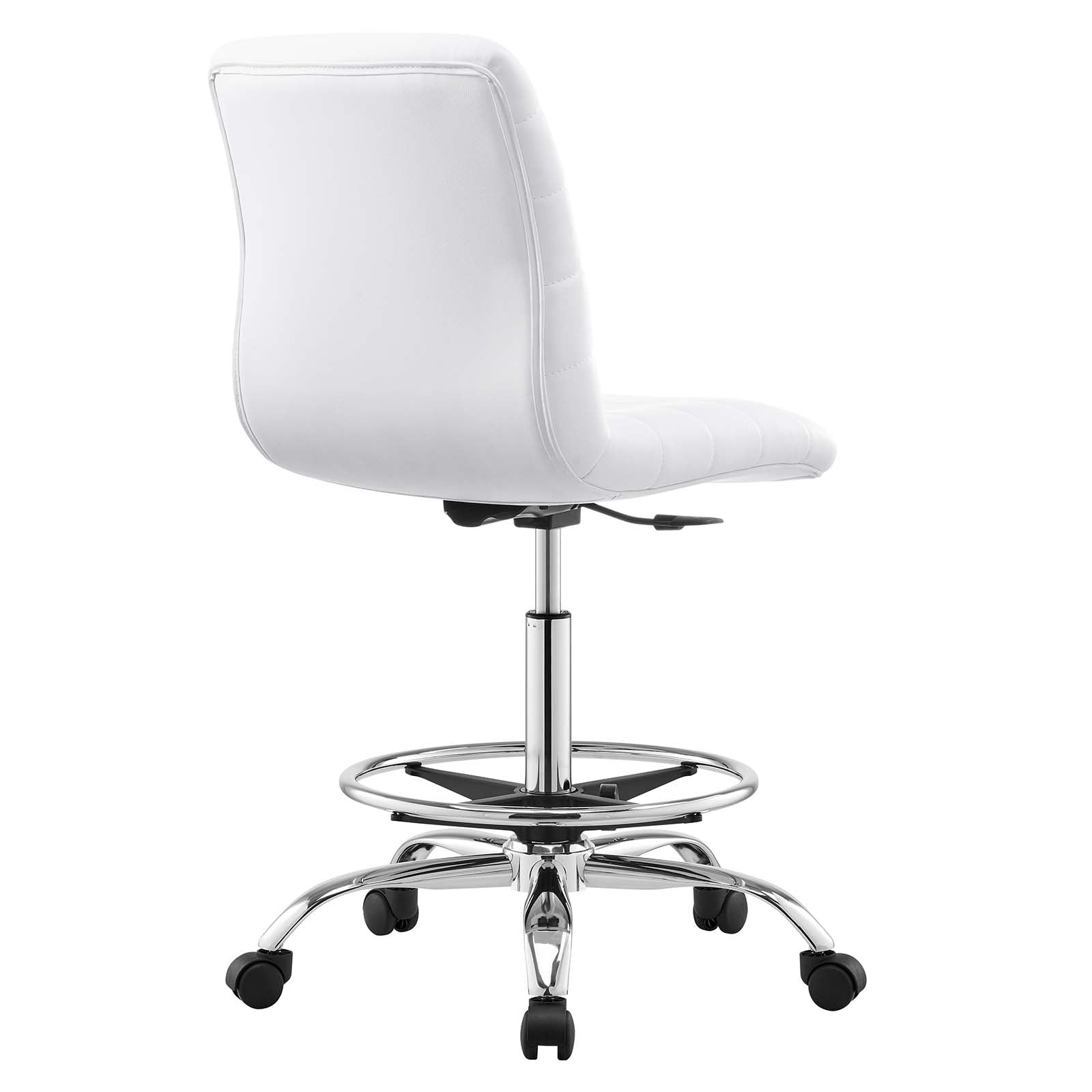 Ripple Armless Vegan Leather Drafting Chair By Modway - EEI-4980 | Office Chairs | Modishstore - 35