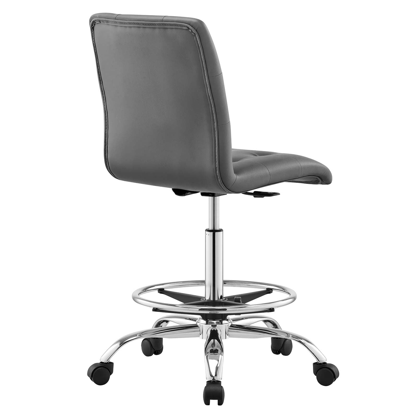 Prim Armless Vegan Leather Drafting Chair By Modway - EEI-4981 | Office Chairs | Modishstore - 11