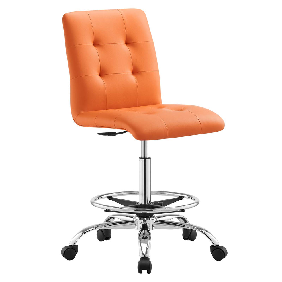 Prim Armless Vegan Leather Drafting Chair By Modway - EEI-4981 | Office Chairs | Modishstore - 17