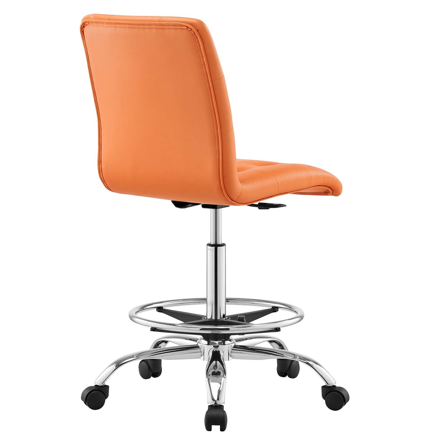 Prim Armless Vegan Leather Drafting Chair By Modway - EEI-4981 | Office Chairs | Modishstore - 19