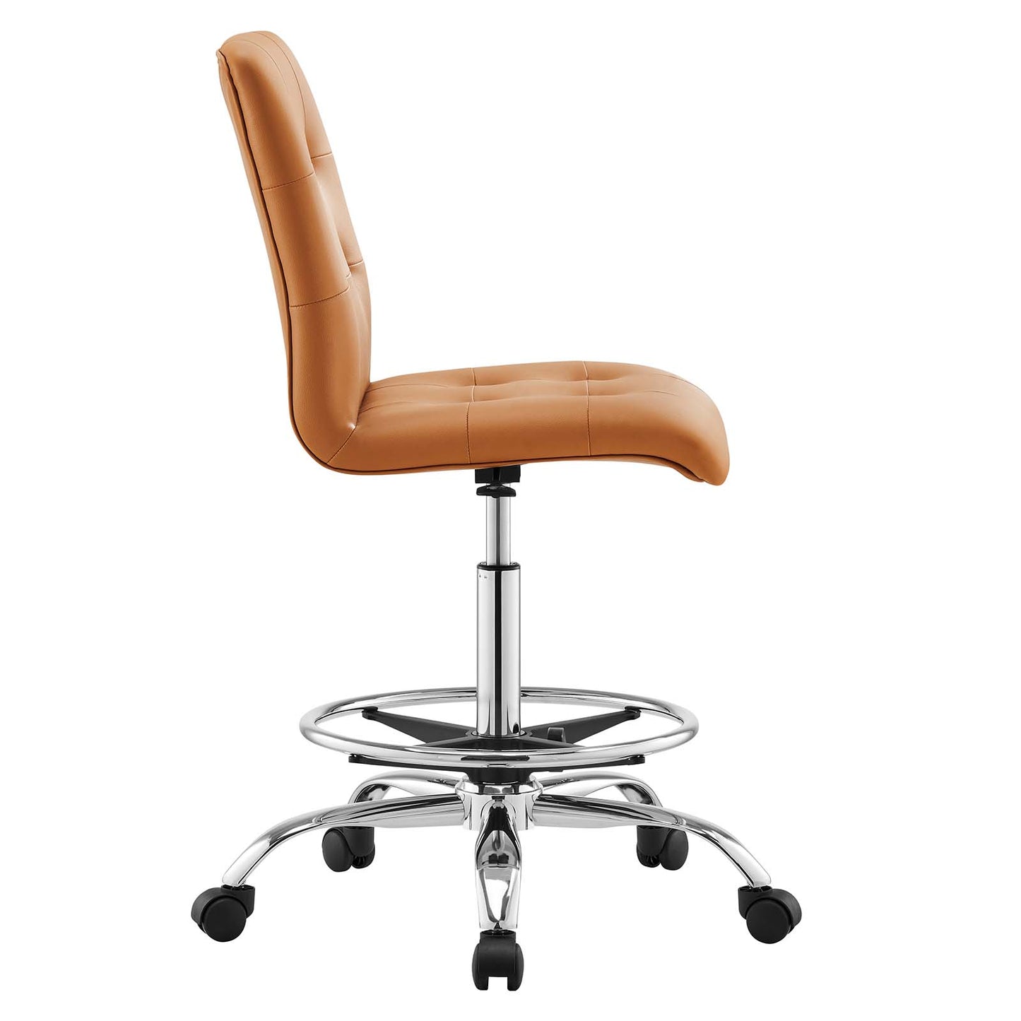 Prim Armless Vegan Leather Drafting Chair By Modway - EEI-4981 | Office Chairs | Modishstore - 26