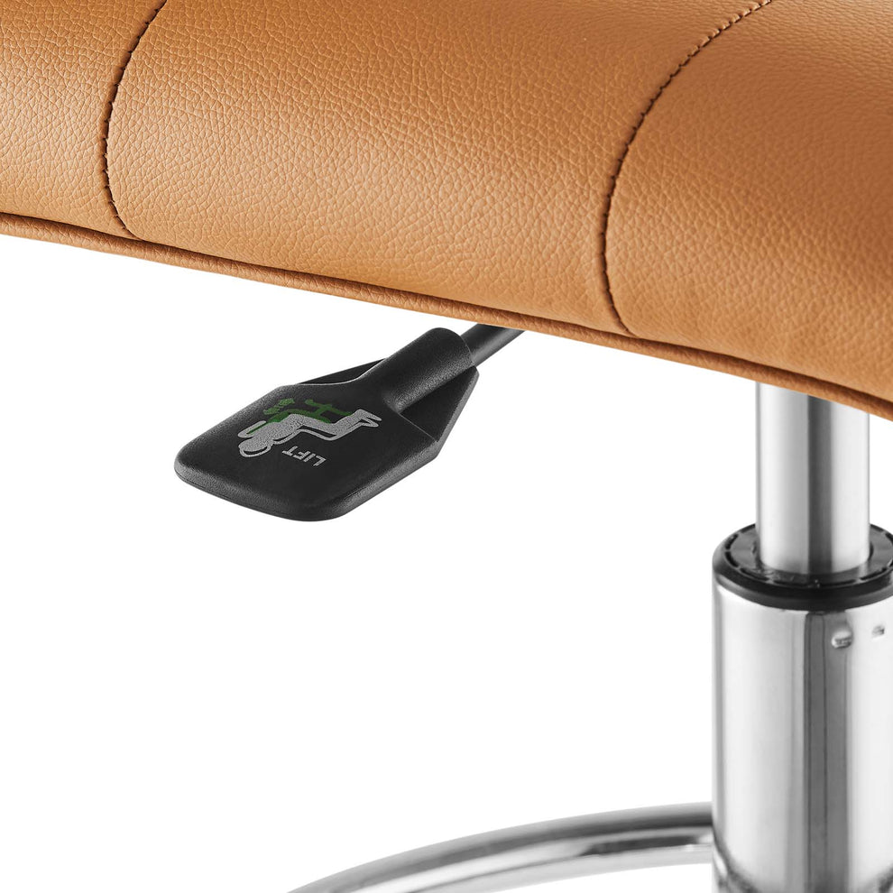 Prim Armless Vegan Leather Drafting Chair By Modway - EEI-4981 | Office Chairs | Modishstore - 29