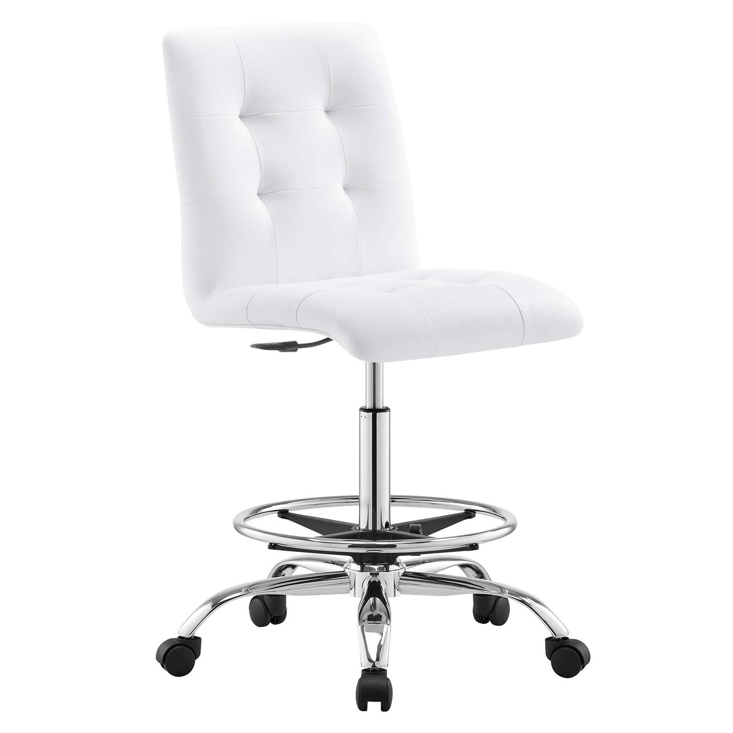 Prim Armless Vegan Leather Drafting Chair By Modway - EEI-4981 | Office Chairs | Modishstore - 33