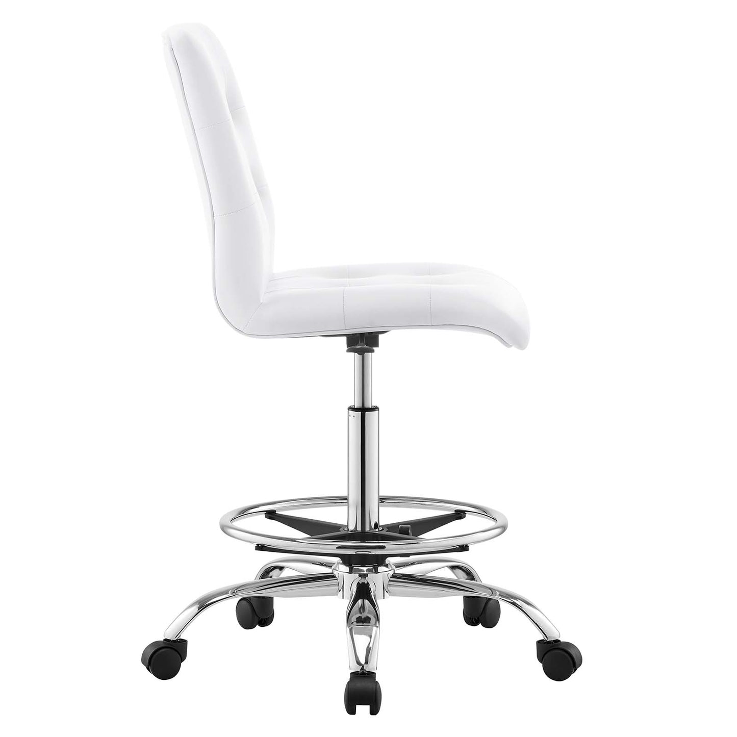 Prim Armless Vegan Leather Drafting Chair By Modway - EEI-4981 | Office Chairs | Modishstore - 34