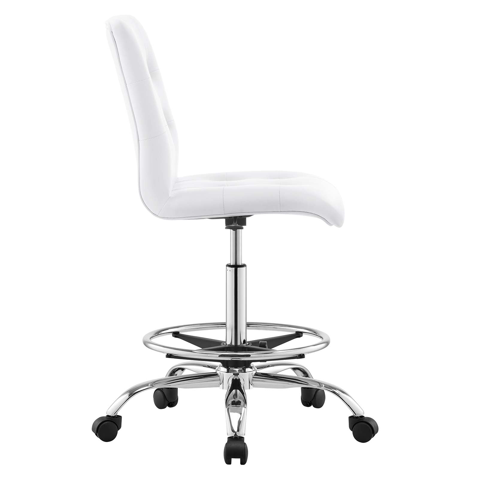 Prim Armless Vegan Leather Drafting Chair By Modway - EEI-4981 | Office Chairs | Modishstore - 34