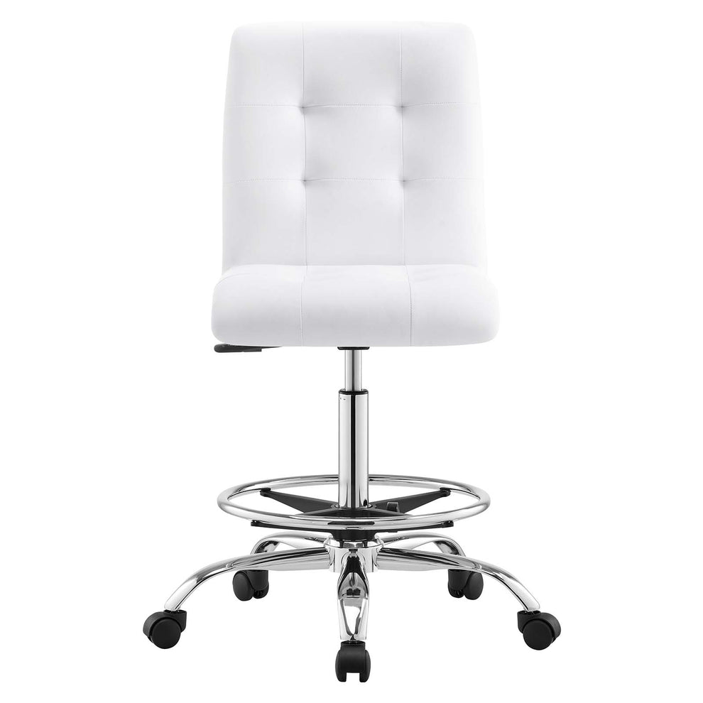 Prim Armless Vegan Leather Drafting Chair By Modway - EEI-4981 | Office Chairs | Modishstore - 36
