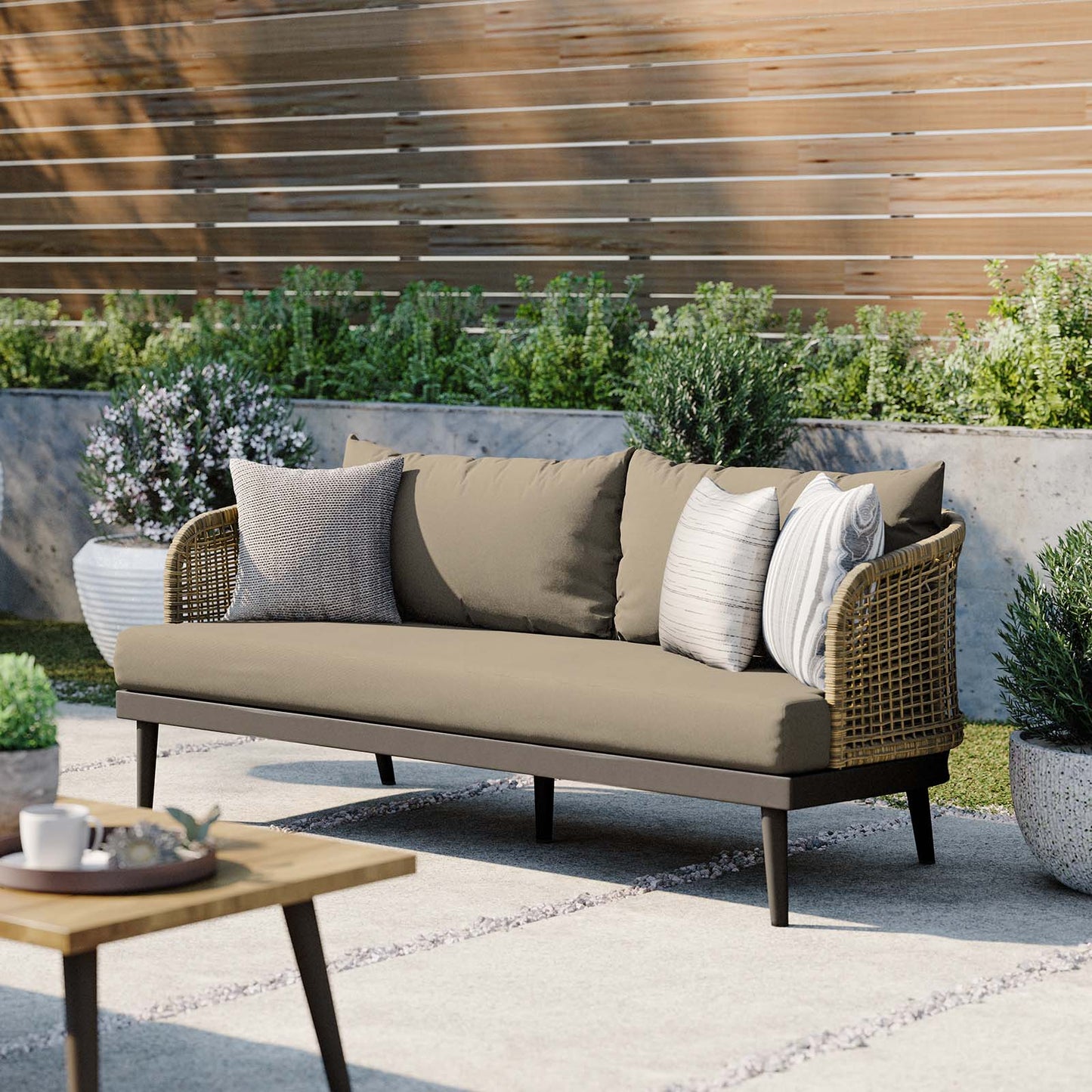Meadow Outdoor Patio Sofa By Modway - EEI-4989 | Outdoor Sofas, Loveseats & Sectionals | Modishstore - 1