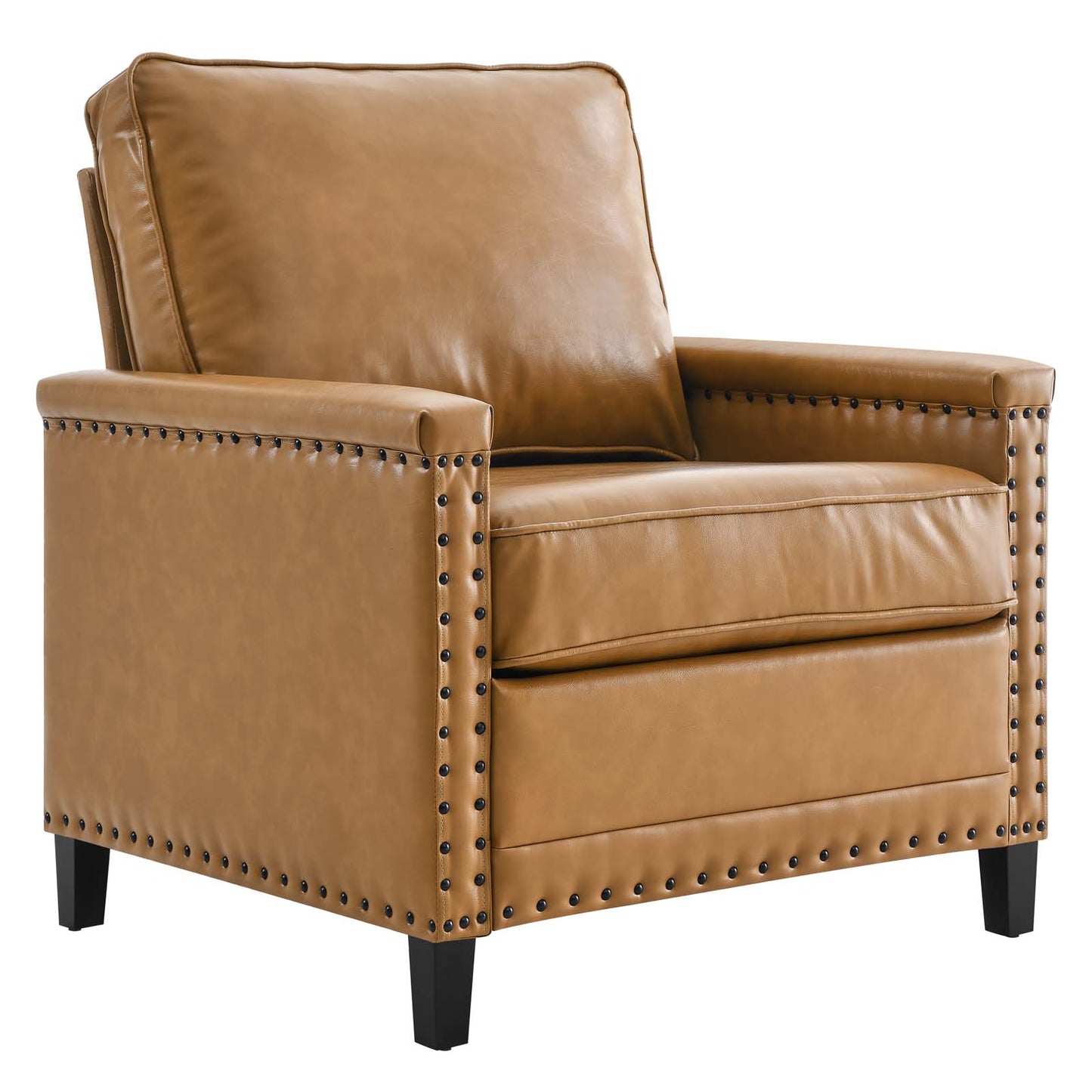 Modway Ashton Vegan Leather Armchair - EEI-4990 | Armchairs | Modishstore - 2