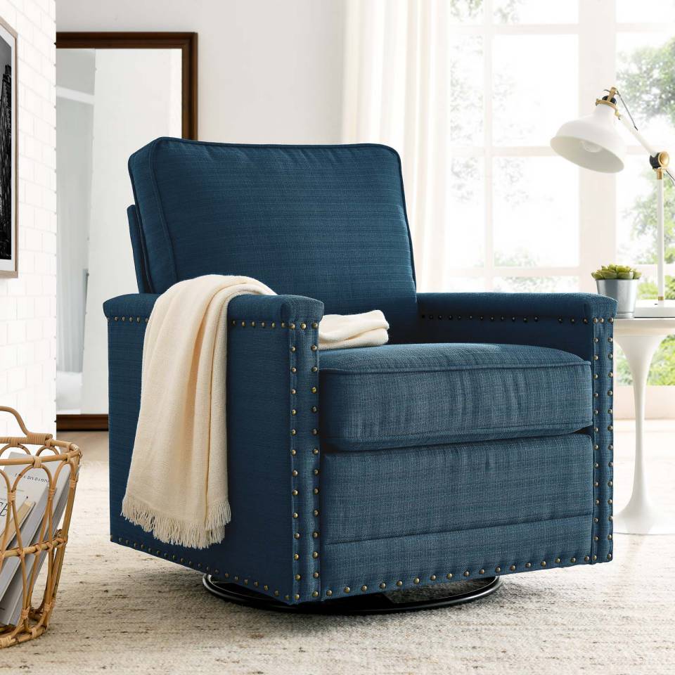 Modway Ashton Upholstered Fabric Swivel Chair | Sofas | Modishstore