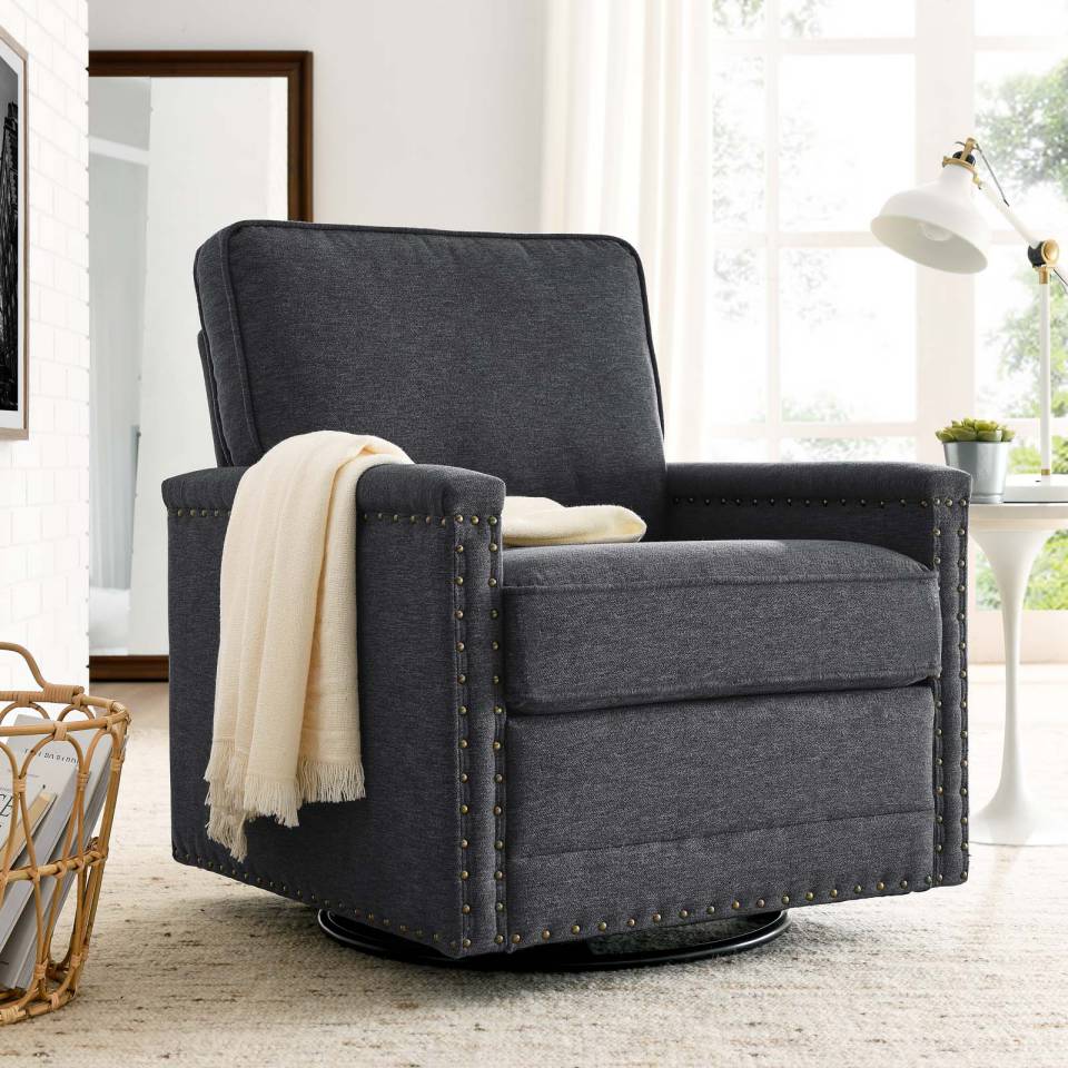 Modway Ashton Upholstered Fabric Swivel Chair - EEI-4991 | Sofas | Modishstore - 9