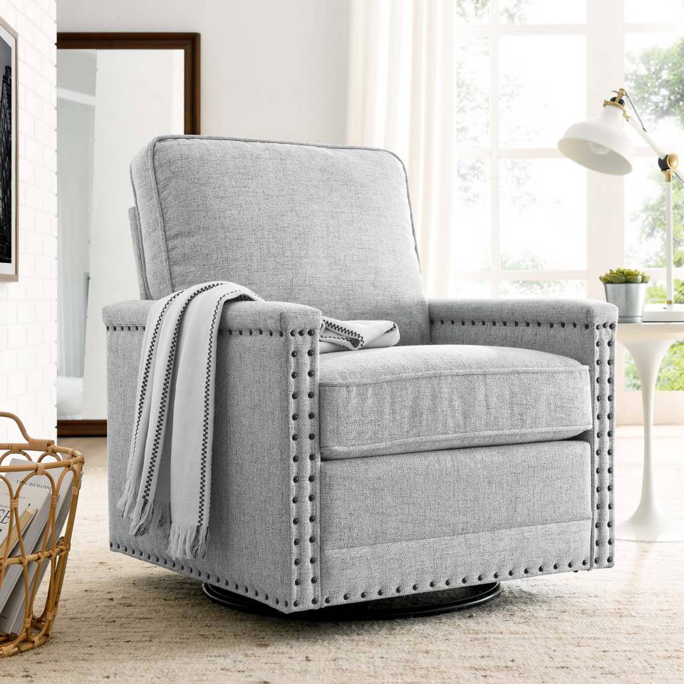 Modway Ashton Upholstered Fabric Swivel Chair - EEI-4991 | Sofas | Modishstore - 13