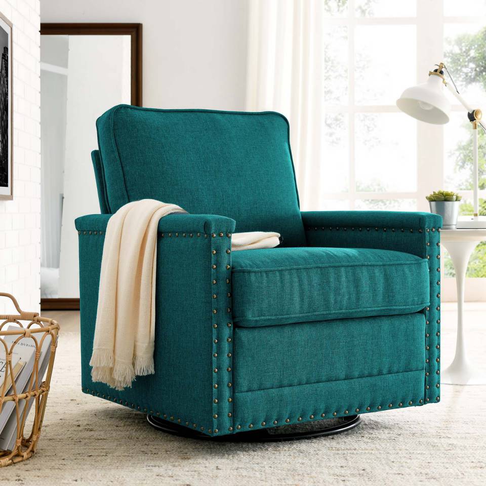 Modway Ashton Upholstered Fabric Swivel Chair - EEI-4991 | Sofas | Modishstore - 14