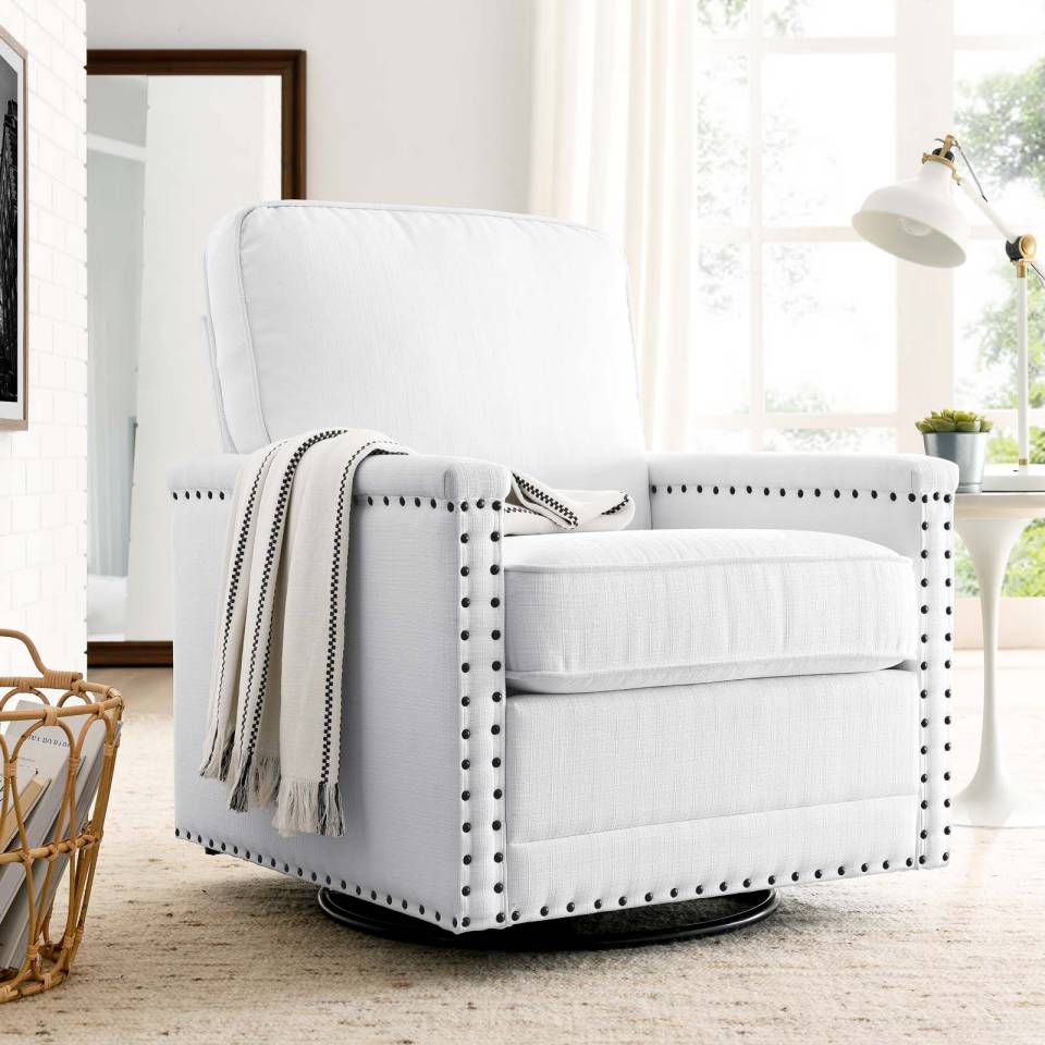 Modway Ashton Upholstered Fabric Swivel Chair | Sofas | Modishstore-18
