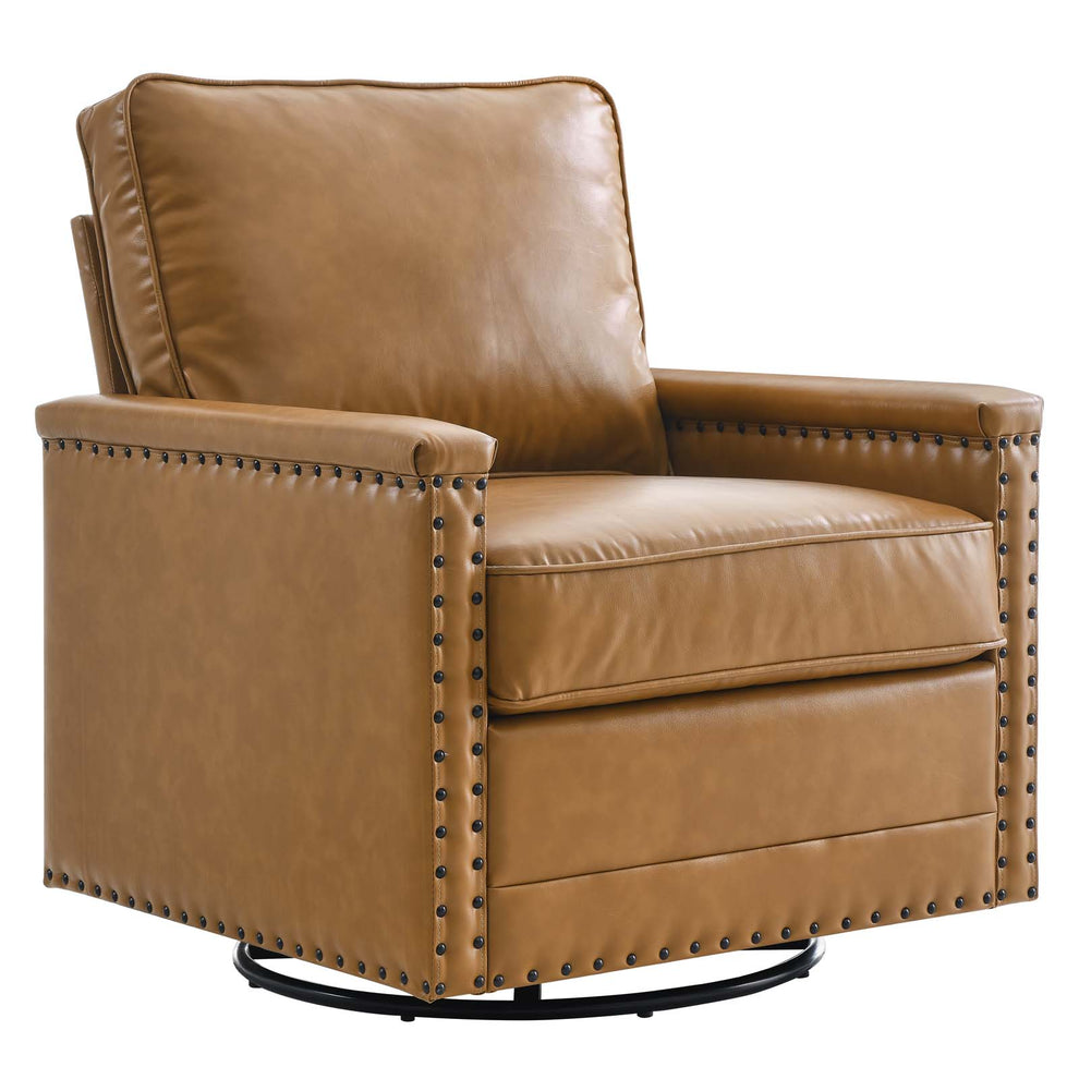 Modway Ashton Vegan Leather Swivel Chair - EEI-4993 | Lounge Chairs | Modishstore - 2