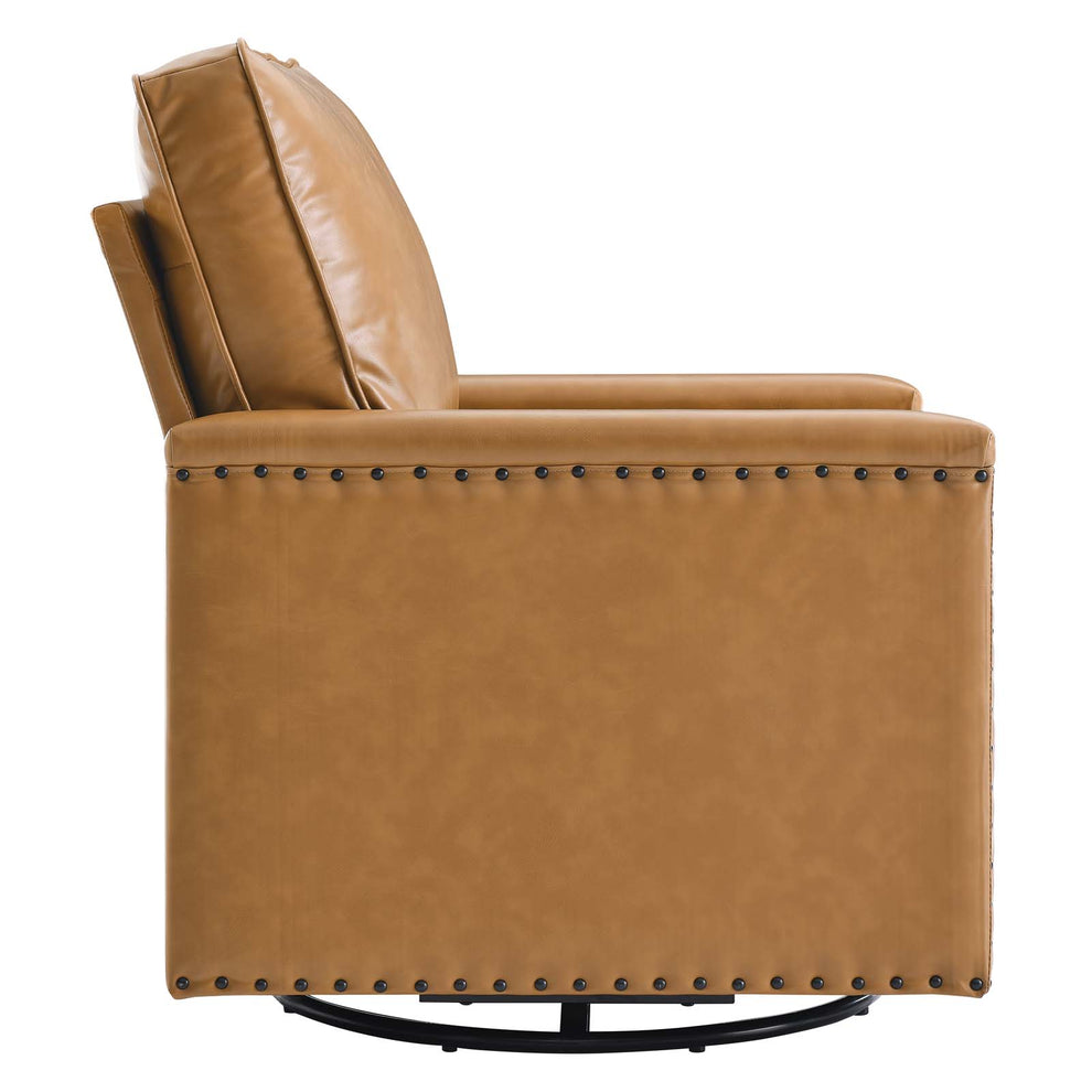 Modway Ashton Vegan Leather Swivel Chair - EEI-4993 | Lounge Chairs | Modishstore - 3