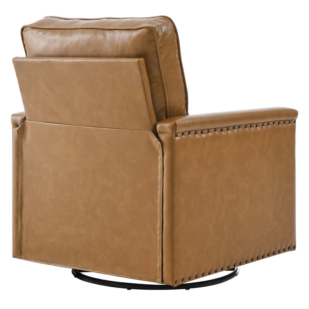 Modway Ashton Vegan Leather Swivel Chair - EEI-4993 | Lounge Chairs | Modishstore - 4
