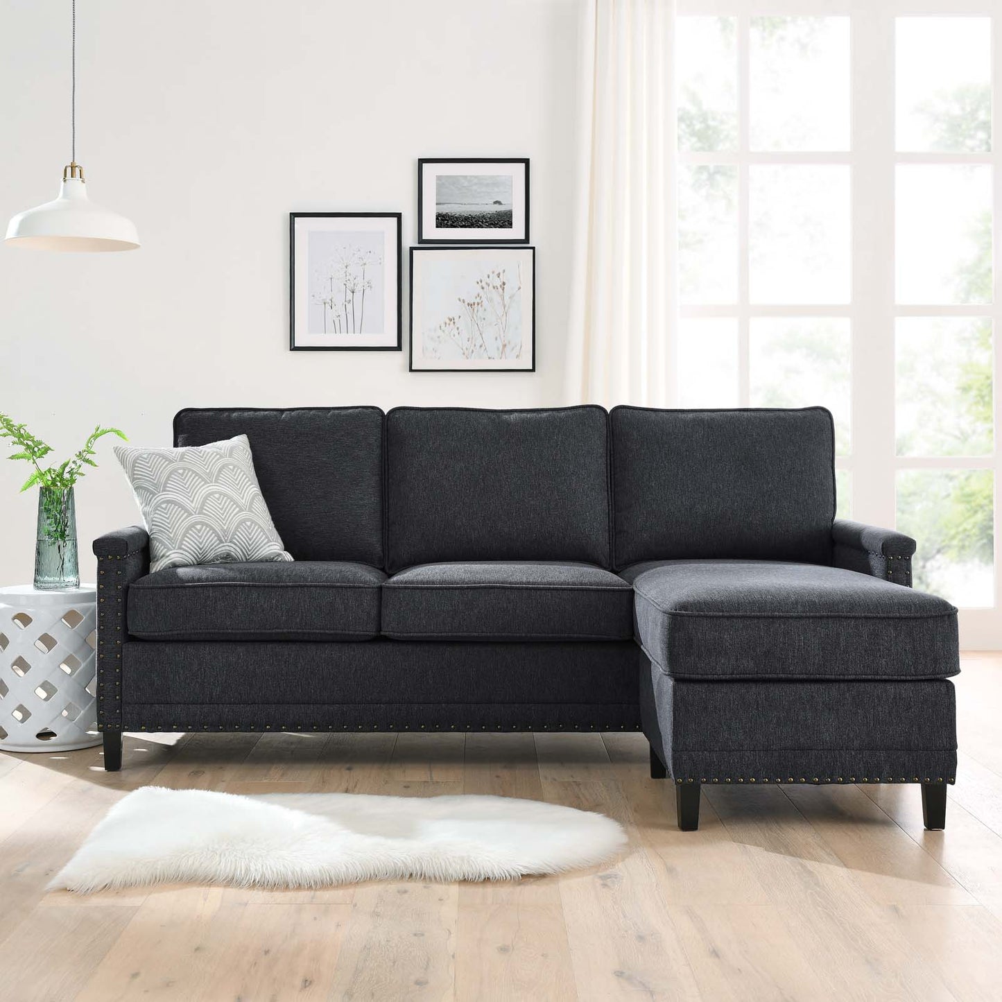 Modway Ashton Upholstered Fabric Sectional Sofa - EEI-4994 | Sectional | Modishstore - 9