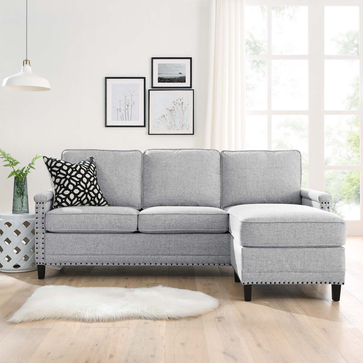 Modway Ashton Upholstered Fabric Sectional Sofa - EEI-4994 | Sectional | Modishstore - 11