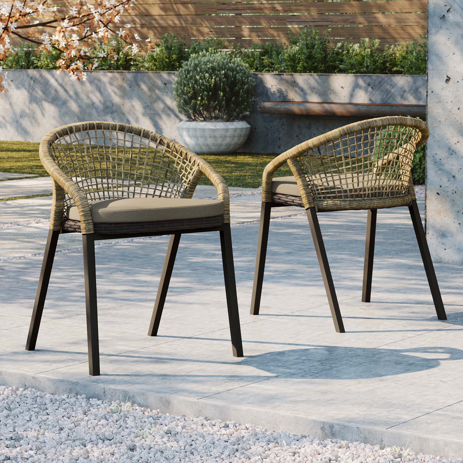 Meadow Outdoor Patio Dining Chairs Set of 2 By Modway - EEI-4995 | Outdoor Chairs | Modishstore - 1