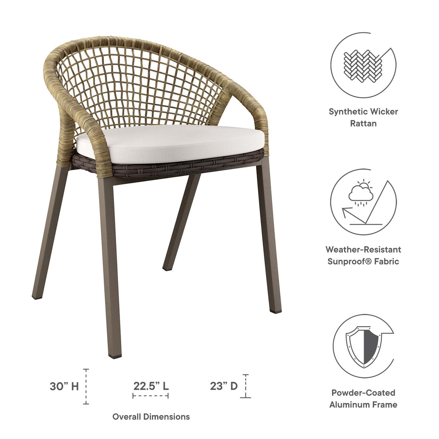 Meadow Outdoor Patio Dining Chairs Set of 2 By Modway - EEI-4995 | Outdoor Chairs | Modishstore - 14