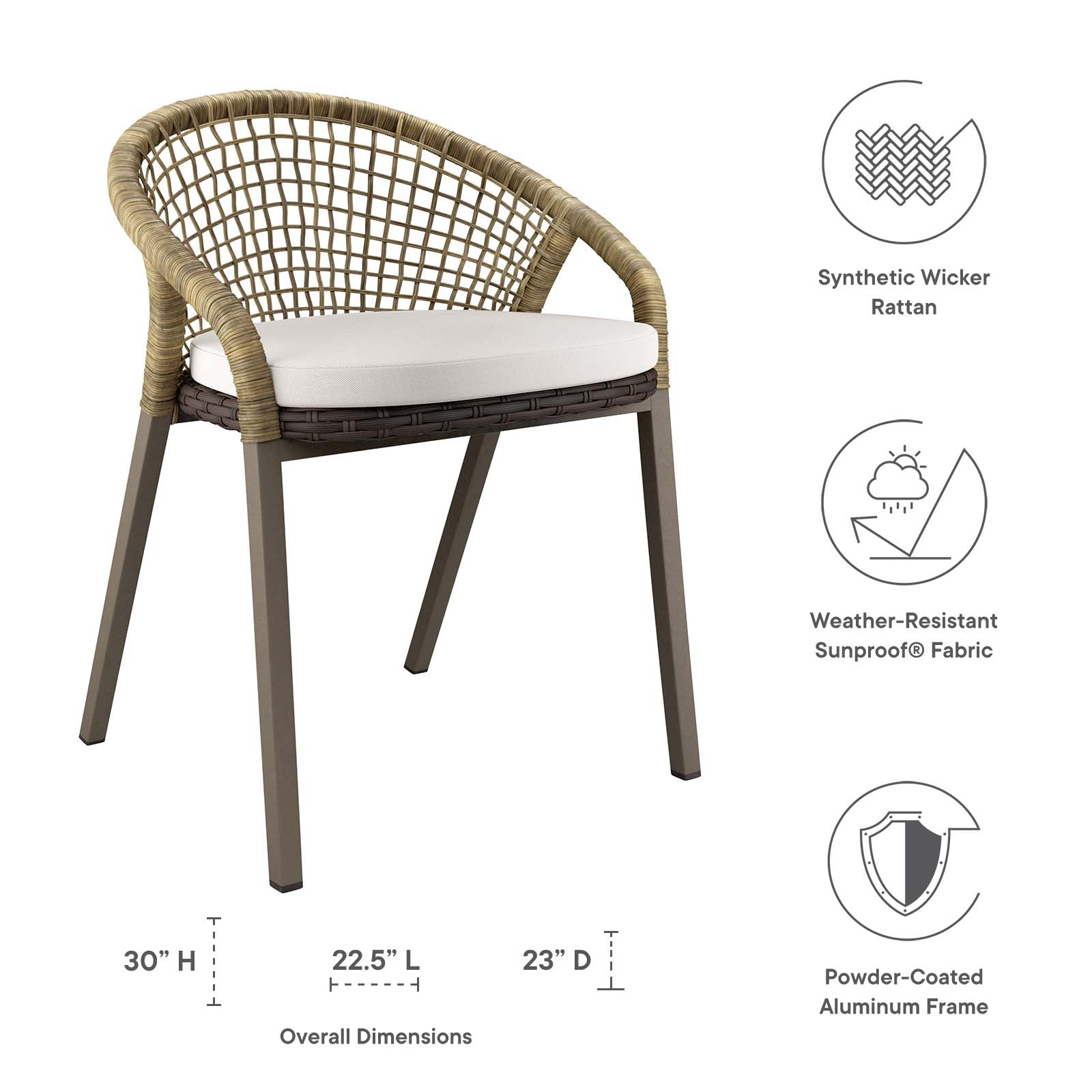Meadow Outdoor Patio Dining Chairs Set of 2 By Modway - EEI-4995 | Outdoor Chairs | Modishstore - 14