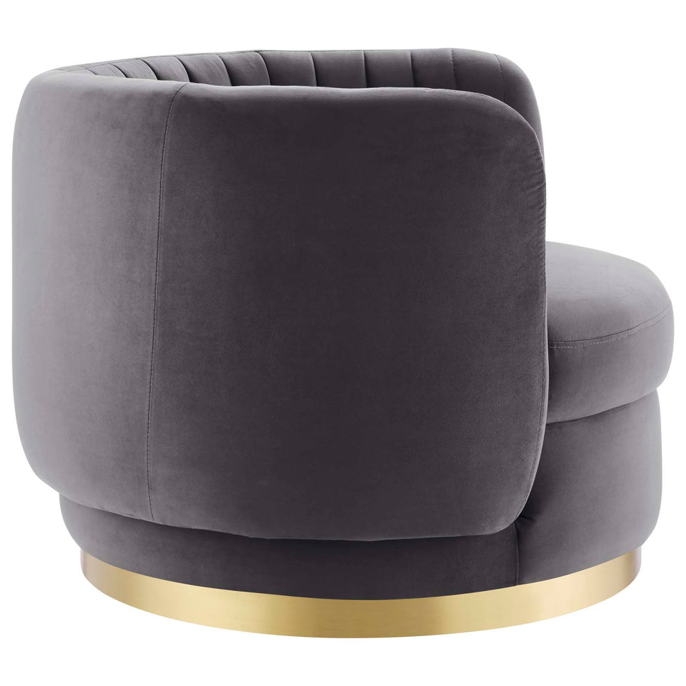 Embrace Tufted Performance Velvet Performance Velvet Swivel Chair By Modway - EEI-4997 | Armchairs | Modishstore - 3