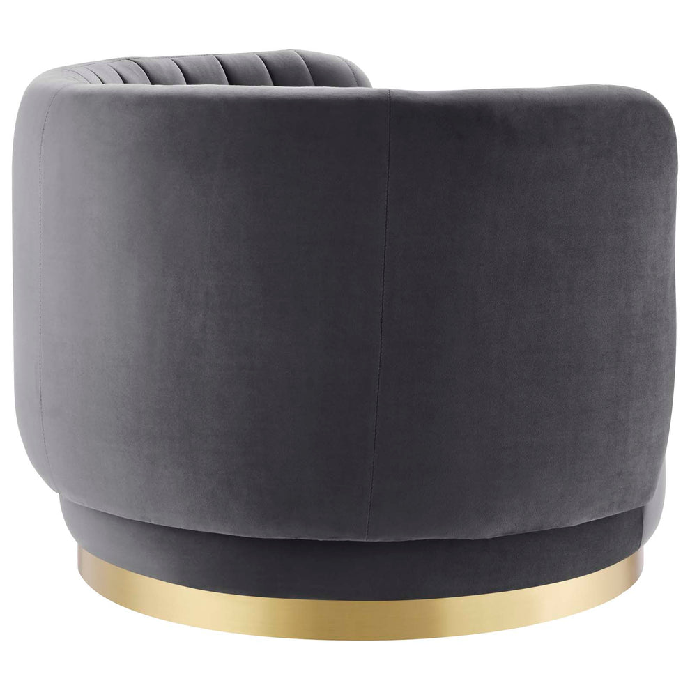 Embrace Tufted Performance Velvet Performance Velvet Swivel Chair By Modway - EEI-4997 | Armchairs | Modishstore - 4