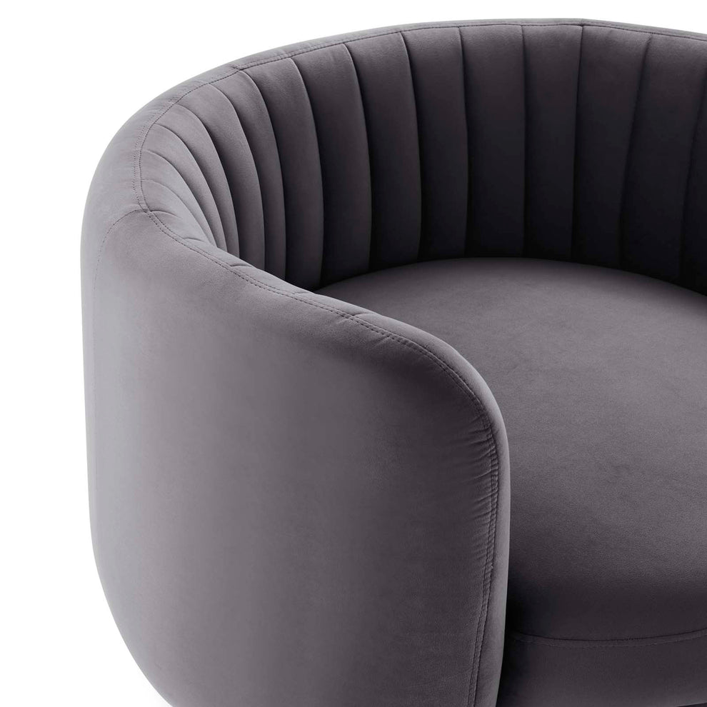 Embrace Tufted Performance Velvet Performance Velvet Swivel Chair By Modway - EEI-4997 | Armchairs | Modishstore - 5